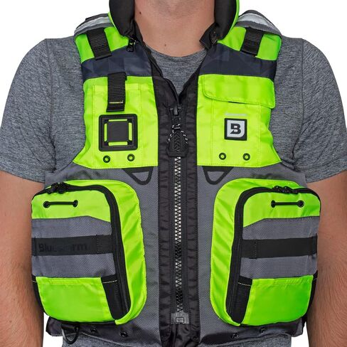 BLUESTORM Keyhole Life Jacket for Adults | US Coast Guard (USCG) Approved Type 2 Basic Universal Foam Life Vest Preserver (PFD) in Orange in Kuwait