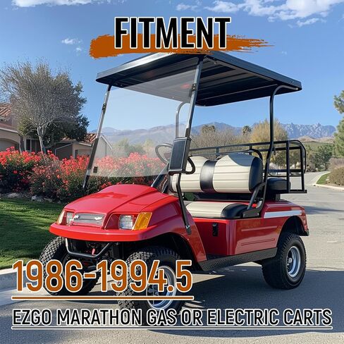 HECASA Front Windshield Compatible with 1986-1994.5 EZGO Marathon Golf Cart Folding Golf Cart Windscreen (Tinted) in Saudi Arabia
