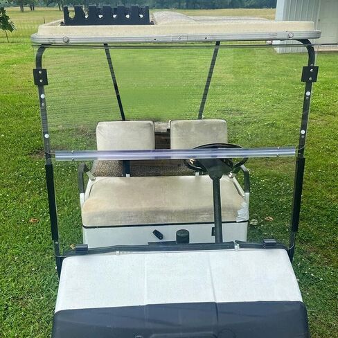 HECASA Front Windshield Compatible with 1986-1994.5 EZGO Marathon Golf Cart Folding Golf Cart Windscreen (Tinted) in Saudi Arabia
