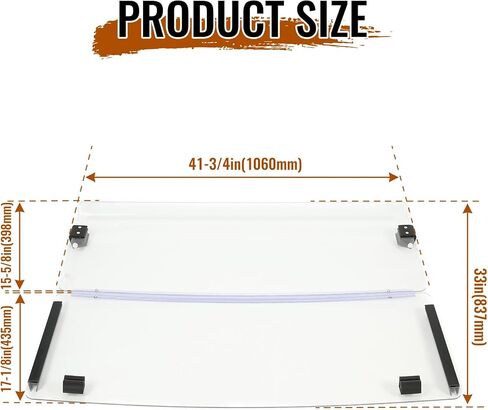 HECASA Front Windshield Compatible with 1986-1994.5 EZGO Marathon Golf Cart Folding Golf Cart Windscreen (Tinted) in Saudi Arabia