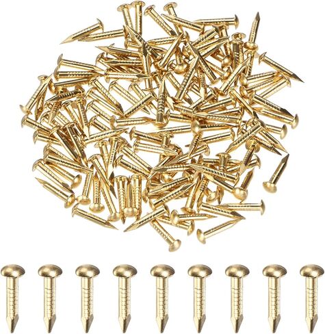 100-Pack Small Tiny Nails, 2.8mm x 25mm Brass Precision MIni Nails Hardware Round Head for Wooden/DIY Crafts Decorative/Household Accessories/Picture Hanging in Saudi Arabia