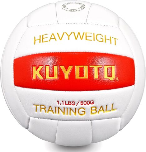 KUYOTQ 1.1 LBS Official Size 5 Blue Composite Leather Weighted Heavy Volleyball Serve Trainer Setter Volleyball (Deflated) in Kuwait