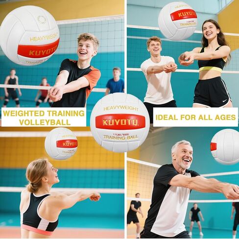 KUYOTQ 1.1 LBS Official Size 5 Blue Composite Leather Weighted Heavy Volleyball Serve Trainer Setter Volleyball (Deflated) in Kuwait