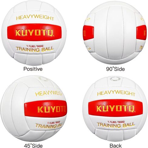 KUYOTQ 1.1 LBS Official Size 5 Blue Composite Leather Weighted Heavy Volleyball Serve Trainer Setter Volleyball (Deflated) in Kuwait