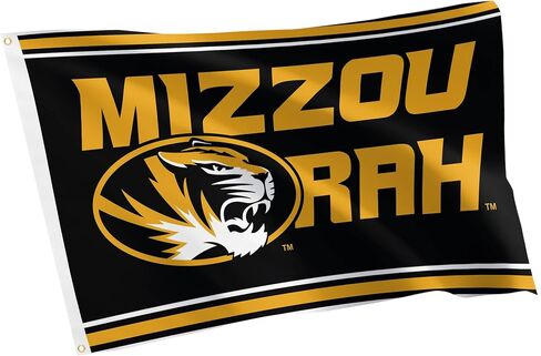 Desert Cactus University of Missouri UM Flag - 3 x 5 Feet Tigers Banner, Indoor/Outdoor Durable Fabric, 100% Polyester Design (Style A) in Saudi Arabia