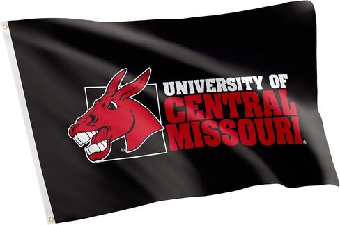 Desert Cactus University of Central Missouri UCM Flag - 3 x 5 Feet Mules and Jennies Banner, Indoor/Outdoor Durable Fabric, 100% Polyester Design (Style 1) in Saudi Arabia