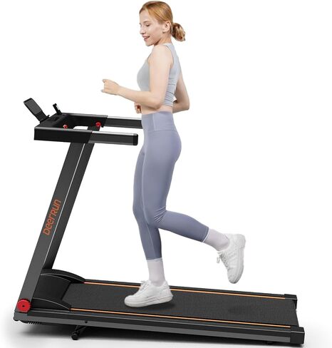 DeerRun Treadmills for Home with Incline and Handles, 3.5 HP Foldable Treadmill 350 LBS Weight Capacity for Small Spaces, Folding Running Machine with Smart APP in Kuwait
