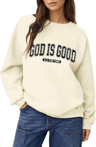 Christian Sweatshirt for Women Jesus Faith Religious Tops Bible Verse Pullover in Saudi Arabia