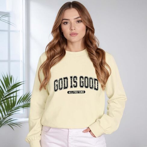 Christian Sweatshirt for Women Jesus Faith Religious Tops Bible Verse Pullover in Saudi Arabia