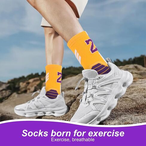 Elite Basketball Socks 3 Pair - Moisture-Wicking Arch Support Crew Sock for Men/Women, Running Athletic Socks in Saudi Arabia