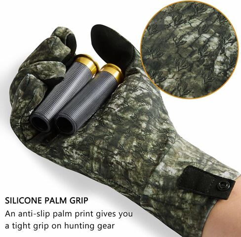 BASSDASH Camo Hunting Gloves Touchscreen Lightweight Glove for Warm Weather Turkey Fishing Outdoor Activities HG08 in Kuwait