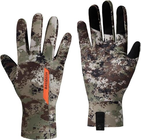 BASSDASH Camo Hunting Gloves Touchscreen Lightweight Glove for Warm Weather Turkey Fishing Outdoor Activities HG08 in Kuwait