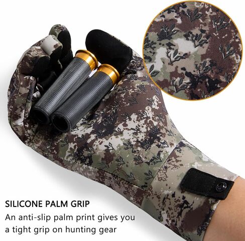 BASSDASH Camo Hunting Gloves Touchscreen Lightweight Glove for Warm Weather Turkey Fishing Outdoor Activities HG08 in Kuwait