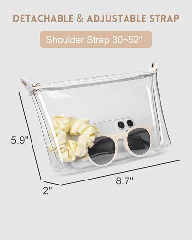 FANGSUN Clear Bag for Stadium Events, Clear Purses for Women, Transparent Crossbody Stadium Bag for Concert, Sport in Saudi Arabia