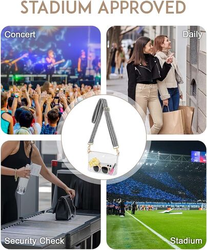 FANGSUN Clear Bag for Stadium Events, Clear Purses for Women, Transparent Crossbody Stadium Bag for Concert, Sport in Saudi Arabia
