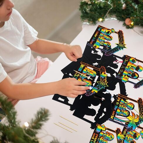 96 PCS Ramadan Paper Paper Art Kits Eid Mubarak Magic Color Scratch Off Starking arching arling al Fitr Party Home Activity Diy Drawing Projec in Kuwait
