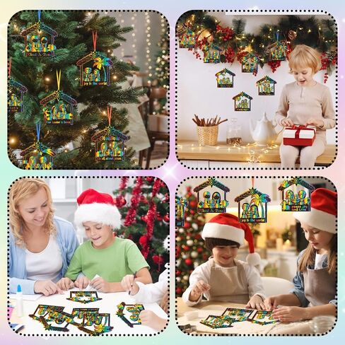 96 PCS Ramadan Paper Paper Art Kits Eid Mubarak Magic Color Scratch Off Starking arching arling al Fitr Party Home Activity Diy Drawing Projec in Kuwait