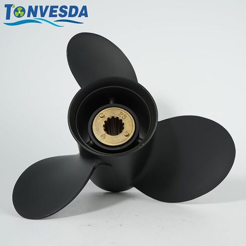 Upgrade OEM Aluminum Boat Outboard Propeller for Mercury Engines 10x17 11 3/8x12 10 1/2x13 30HP 35HP 40HP 45HP 50HP 55HP 60HP 70HP,13 Spline Tooth,RH in Kuwait