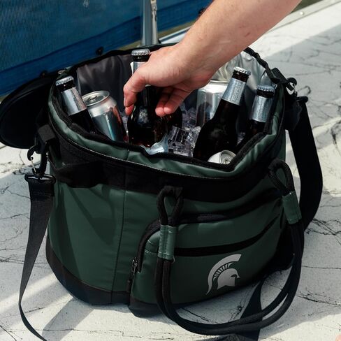 العلامات التجارية الشعار NCAA Flex -Can Cooler-بطانة تسرب محققة للحرارة ، يبقى باردًا لساعات ، حزام كتف قابل للتعديل-رائع للخلع والنزهات in Kuwait