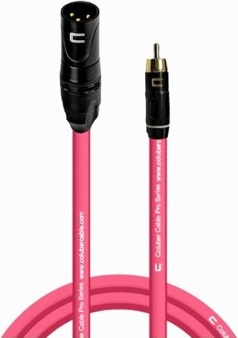 كابل XLR غير متوازن ذكر إلى RCA - 25 قدم أبيض - موصل ميكروفون احترافي ثلاثي الأطراف لمكبرات الصوت التي تعمل بالطاقة أو واجهة الصوت أو الخلاط للأداء المباشر والتسجيل in Kuwait