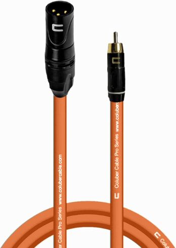 كابل XLR غير متوازن ذكر إلى RCA - 25 قدم أبيض - موصل ميكروفون احترافي ثلاثي الأطراف لمكبرات الصوت التي تعمل بالطاقة أو واجهة الصوت أو الخلاط للأداء المباشر والتسجيل in Kuwait