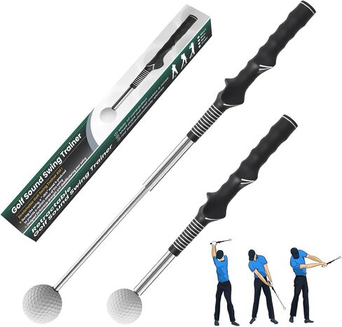 Retractable Golf Swing Trainer,Warm-Up Golf Training Aid,Golf Grip Trainer,Right-Handed Strength & Tempo Training for Chipping Hitting,Golf Accessories for Men in Saudi Arabia