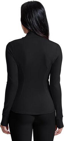 AVGO Womens Running Jackets Lightweight Slim Fit Workout Jacket Zip Up Athletic Track Gym Tops with Pockets & Thumb holes in Kuwait