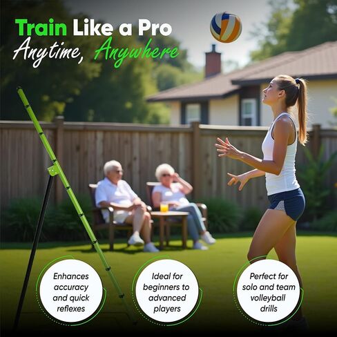 Volleyball Rebounder Net 7x4 FT, Bounce Back Net 5 Adjustable Angles with High-Tension Netting, Portable Volleyball Training Equipment for Spiking, Bumping, Serving in Saudi Arabia