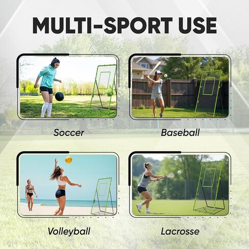 Volleyball Rebounder Net 7x4 FT, Bounce Back Net 5 Adjustable Angles with High-Tension Netting, Portable Volleyball Training Equipment for Spiking, Bumping, Serving in Saudi Arabia