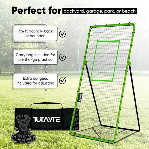 Volleyball Rebounder Net 7x4 FT, Bounce Back Net 5 Adjustable Angles with High-Tension Netting, Portable Volleyball Training Equipment for Spiking, Bumping, Serving in Saudi Arabia