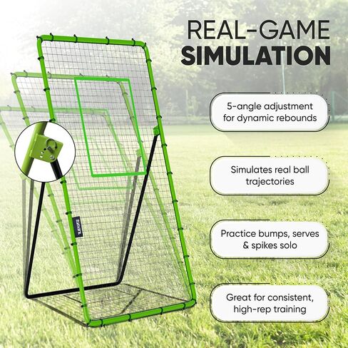 Volleyball Rebounder Net 7x4 FT, Bounce Back Net 5 Adjustable Angles with High-Tension Netting, Portable Volleyball Training Equipment for Spiking, Bumping, Serving in Saudi Arabia