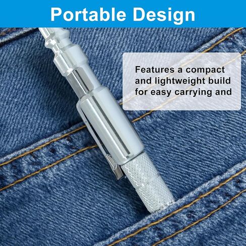 2pcs Adjustable Pocket Air Blow Gun, 4.36inch | Type Plug "M" 1/4 Inches Quick Plug, Dust Cleaning, Air Tool Parts and Accessories in Saudi Arabia