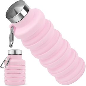 زجاجة ماء قابلة للطي ، زجاجة ماء من السيليكون القابلة لإعادة الاستخدام 16oz ، تصميم قابلة للطي قابلة للطي خالٍ من BPA مع الكارابين ، متينة الوزن الخفيف للصالة الرياضية ، والسفر ، والتخييم ، والمشي لمسافات طويلة ، والرياضة ذات الأسود in Kuwait