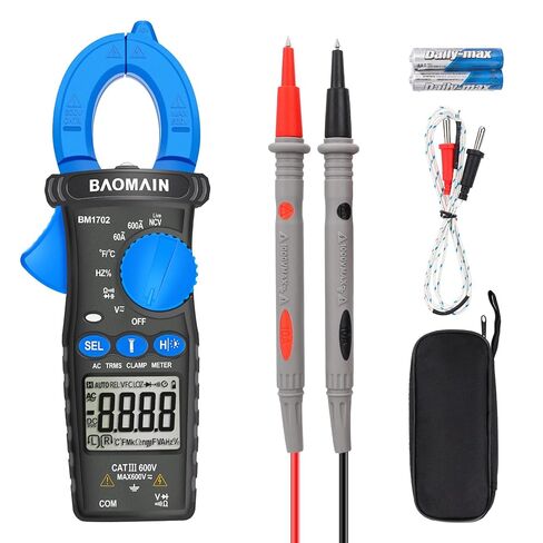 Baomain AC Digital Clamp Meter, 4000 Counts Multipurpose Clamp Meter for AC Current, AC/DC Voltage, Diode, Resistance, Continuity Test, NCV, Live Wire Test, BM1701 in Kuwait