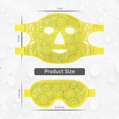 Znöcuetöd Face Eye Mask Pack لتقليل الانتفاخ ، والأكياس تحت العيون ، والدوائر المظلمة المنتفخة ، والصداع النصفي ، وحزمة ساخنة/باردة مع دعم أفخم ناعم (الأخضر #43) in Kuwait