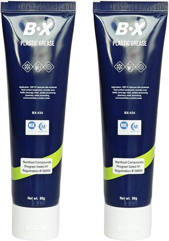 BX Food Grade Grease 2.8 Oz 1 Pack-مواد تشحيم مقاومة للماء لآلات الطعام ، صانعي الآيس كريم ، أدوات المطبخ ، صمامات السباكة وحلقات O (-15 درجة مئوية إلى 100 درجة مئوية) in Kuwait