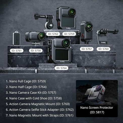 SmallRig Half Cage for DJI Osmo Nano, with a 1/4"-20 Threaded Hole/Quick Release Mount for DJI/Cold Shoe Mount in Saudi Arabia