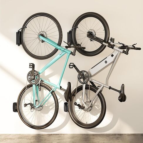 Bike Rack Garage, Bike Wall Mount Heavy Duty, Holds 77 Lbs, Swivel Bike Hangers for Garage, Adjustable Indoor Bike Storage for Bedroom Home Office, 4 Pack in Saudi Arabia
