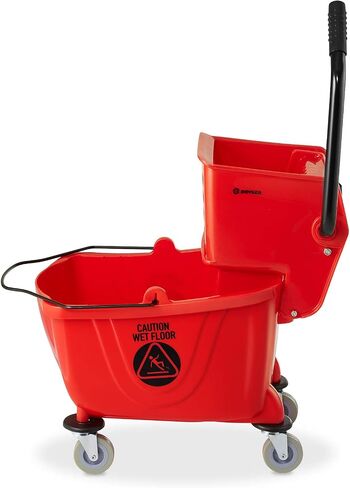 Dryser Commercial Mop Bucket with Side Press Wringer, 26 Quart, Yellow in Saudi Arabia