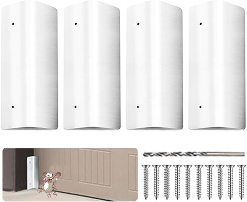 2 Pcs Garage Door Mouse Guard - Garage Door Seal Guards Rustproof Side Seal - ONE-TIME Install Blocks Rats/Snakes/Leaves/Moisture - Heavy Duty for Residential & Commercial Use in Saudi Arabia