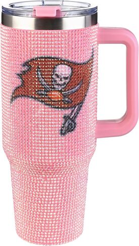 شركة الذاكرة مرخصة رسميًا في لعبة NFL Day Tumbler - 40oz من الفولاذ المقاوم للصدأ معزول مزدوج الكأس بلينغ مع شعار الفريق ، و NFL SPORTS TRAVER in Saudi Arabia