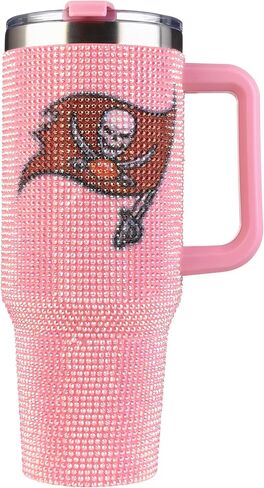 شركة الذاكرة مرخصة رسميًا في لعبة NFL Day Tumbler - 40oz من الفولاذ المقاوم للصدأ معزول مزدوج الكأس بلينغ مع شعار الفريق ، و NFL SPORTS TRAVER in Saudi Arabia