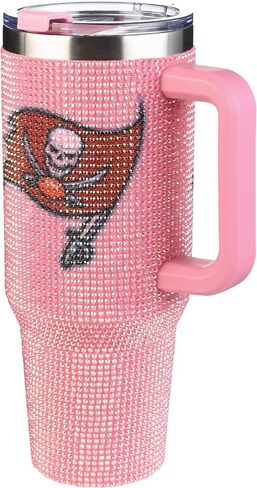 شركة الذاكرة مرخصة رسميًا في لعبة NFL Day Tumbler - 40oz من الفولاذ المقاوم للصدأ معزول مزدوج الكأس بلينغ مع شعار الفريق ، و NFL SPORTS TRAVER in Saudi Arabia