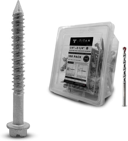200-Pack High-Performance 1/4-in x 2-1/4-in 410 Stainless Steel Hex-Head Concrete Screws in Kuwait