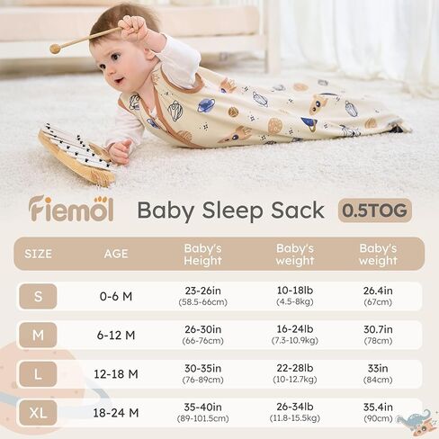 Baby Sleep Sack 12-18 Months, 2.5 TOG Cotton Winter Baby Wearable Blanket with 2-Way Zipper, Warm Soft Sleeping Bag for Toddler Boy Girl, Large Dinosaur in Saudi Arabia