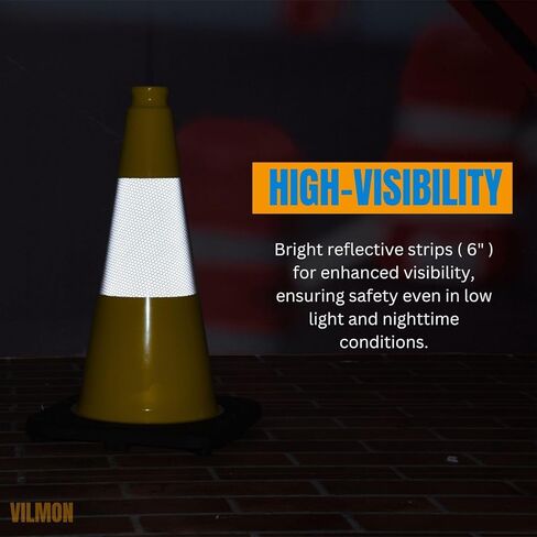 8 حزمة 12 '' Green PVC Traffic Conses Construction Construction المخاريط ذات القاعدة السوداء وأقماع السلامة في الشريط العاكس لمواقف السيارات مناطق بناء الممرات ومراقبة حركة المرور in Kuwait