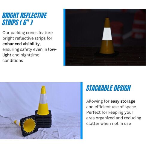 8 حزمة 12 '' Green PVC Traffic Conses Construction Construction المخاريط ذات القاعدة السوداء وأقماع السلامة في الشريط العاكس لمواقف السيارات مناطق بناء الممرات ومراقبة حركة المرور in Kuwait