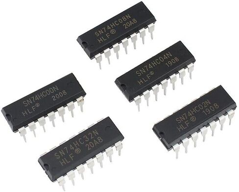 50Pcs 5 Values 74LSxx Series Logic IC Assortment Kit - IC Socket - 74LS00 74LS02 74LS04 74LS08 74LS32 IC Chip in Kuwait