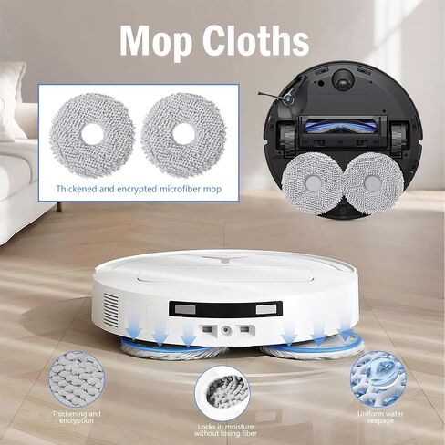 23pcs قطع غيار استبدال ecovacs deebot x8 pro omni/yeedi s14 بالإضافة إلى robot facuum accessories kit: 1 الفرشاة الرئيسية ، وسادات ممسحة 2 الأسطوانة ، 6 مرشحات ، 6 فرش جانبية ، 6 أكياس غبار ، 2 أدوات in Saudi Arabia