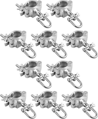 6 Pcs Stage Truss Clamp, Wider Aluminum Alloy Lights Hooks for LED Video Wall Display O-Clamp Stage Lights Mounting 40-52mm OD in Kuwait